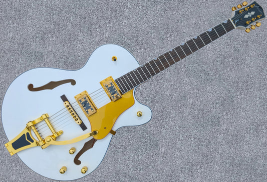 Firefly Full Hollow Body Guitar(White Color)