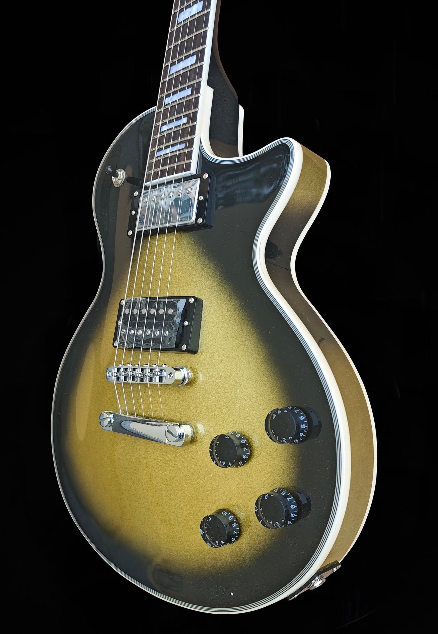 NEW Firefly FFSP CUSTOM ELECTRIC GUITARS ROLLER BRIDGE (Vintage Silver BURST) Tiger Queen